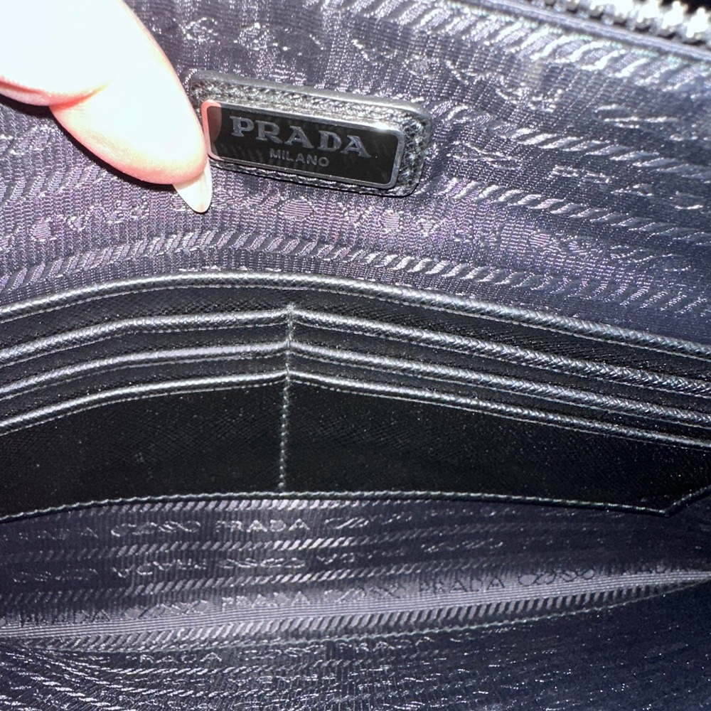 PRADA Saffiano Leather Clutch with Box; EUC - Picture 11 of 16